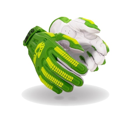 Magid TREX Windstorm Series TRX743 HiViz Mesh Goat Skin Leather Palm Impact GloveCut Level A6, PR TRX743XXL